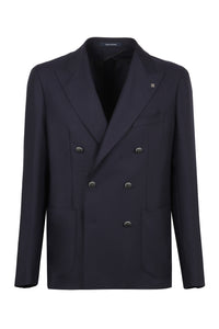 Double-breasted virgin wool jacket